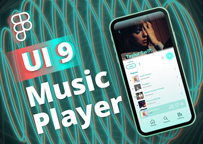 UI 9_Music Player app dailyui figma graphic design music music player player retro taylor swift tiktok ui ui 9