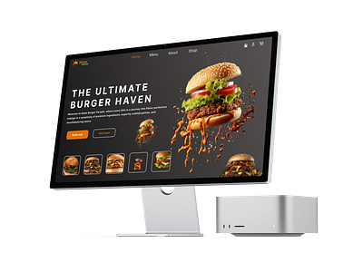 Burger Website branding graphic design logo motion graphics ui