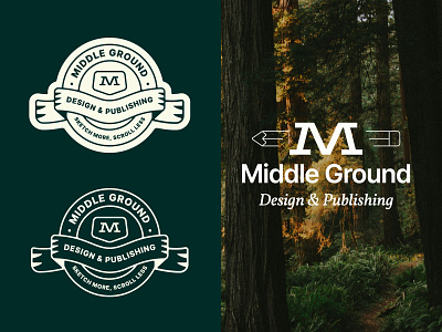 Middle Ground Assets badge branding evergreen forrest lock uo lock up logo middle ground mikey hayes typography