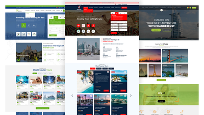 Tour, Travel & Tourism Website UI design banner ads brand branding design graphic design illustration logo social media design thekishanmodi tour tourism design travel ui ui design uiux ux design website design