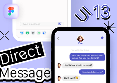 UI 13_Direct Message ai app conversation dailyui direct direct message figma generative art message purple recraft ui ui 13