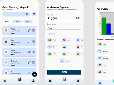 Expense Tracker Mobile App 3d expense tracker mobile app mobile ux ui ux