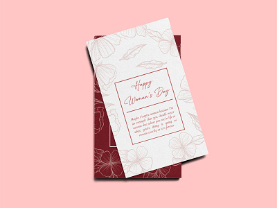 Event card (Women's Day) branding card cardpostal event project flyer illustration minimal
