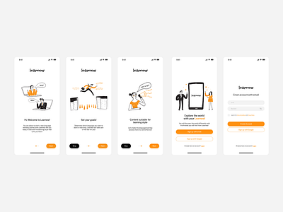 Learnew App | Onboarding mobile design ui user interface design