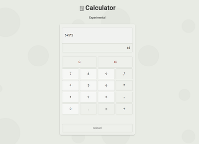 Calculator calculator css firefox geany html javascript project screenshot tool ui web design webpage