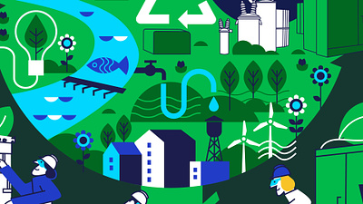 Sustainability II cristianne fritsch digital art digital illustration green renewable resources sustainability vector illustration
