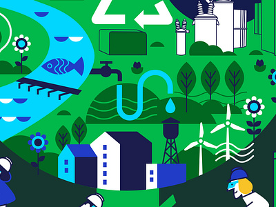 Sustainability II cristianne fritsch digital art digital illustration green renewable resources sustainability vector illustration