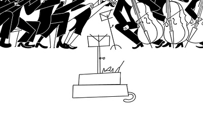 Cat Maestro / Conductor cat conductor cristianne fritsch digital art digital illustration illustration maestro musician orchestra