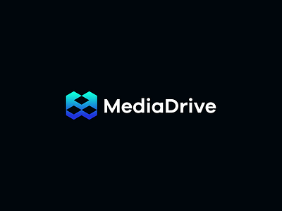 MediaDrive brand branding design drive graphic design logo logo design m logo media minimal modern