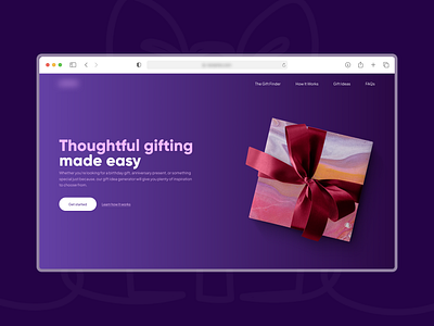 Gift Idea Generator Website ai design gift finder gift idea generator gift ideas gift website illustration product design prototyping ui ui design ux design web design website