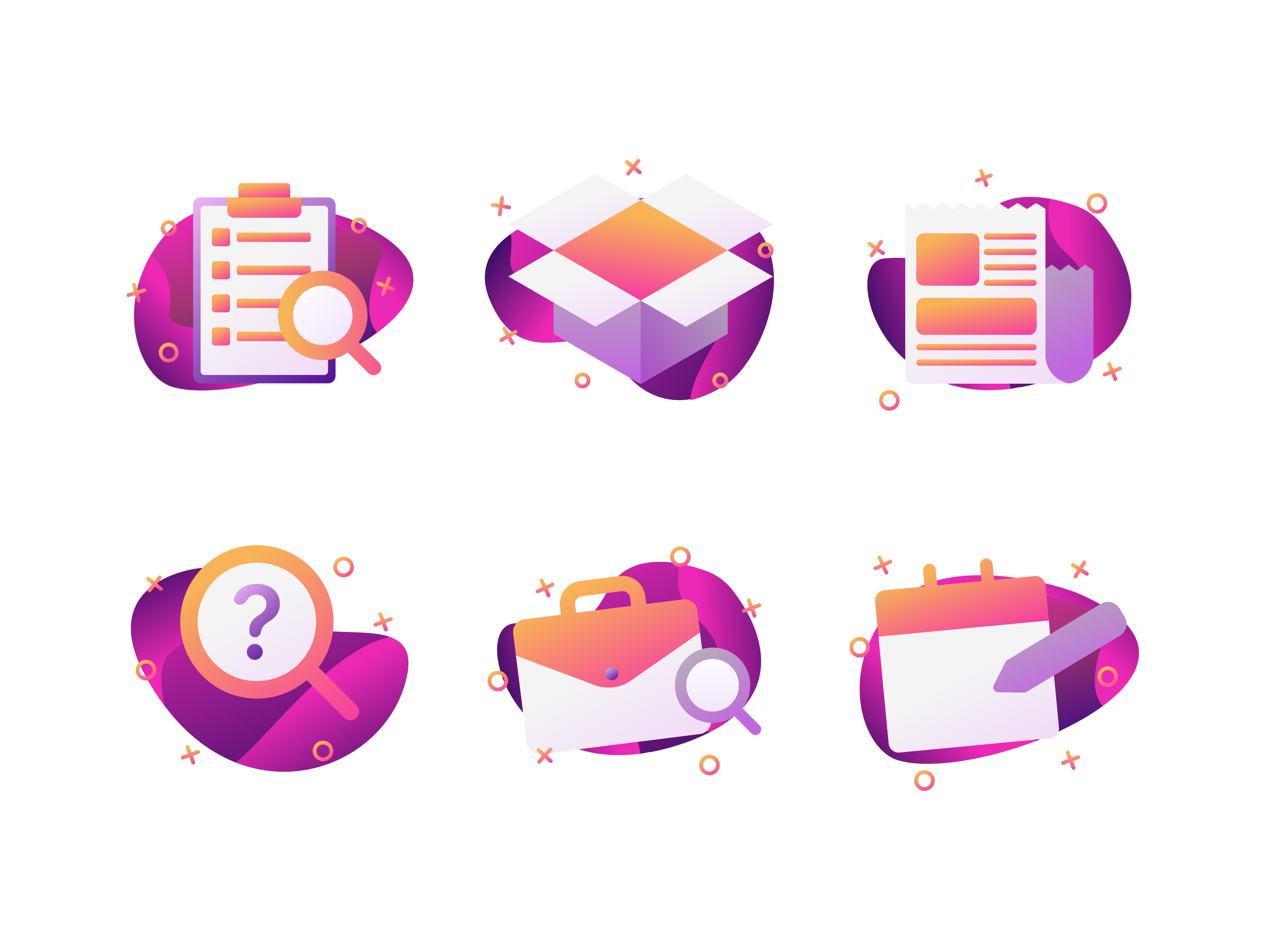 Gradient Style Empty State Icons apps apps design design graphic design icon icon design illustration ui uiux web website