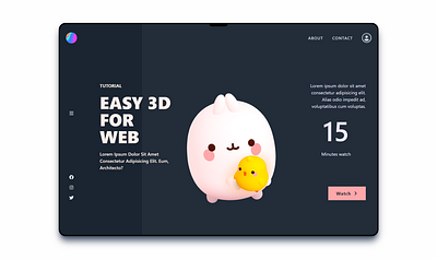 3D Web Design 3d 3d web cute dark design frontend minimal spline spline 3d ui ux web design web development