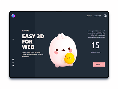 3D Web Design 3d 3d web cute dark design frontend minimal spline spline 3d ui ux web design web development