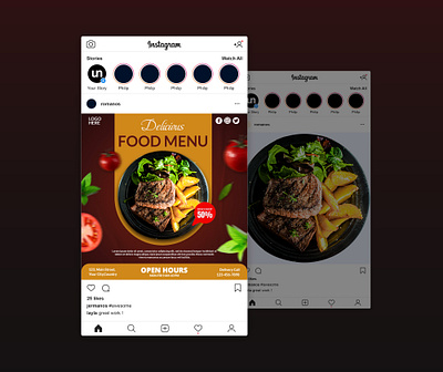 Food Menu-Social Media Post design designer food food menu graphic design graphic designer instagram post mahakashbd social media design social media post