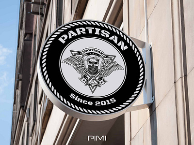 Partisan Logo adobe art design designer graphic design logo military logo military news logo miltary news mockup partisan partisan logo pimi