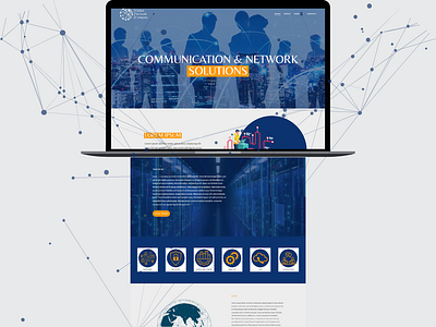 Network & Communications Squarespace Template communication network premade security services squarespace template voip w website