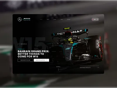 Hero concept Mercedes-AMG PETRONAS F1 🏎️ concept hero mercedes ui