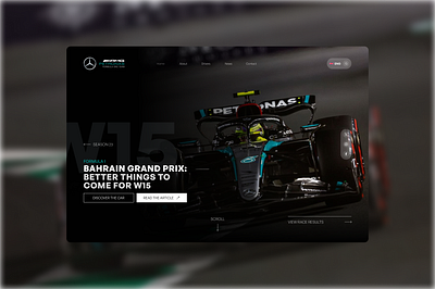 Hero concept Mercedes-AMG PETRONAS F1 🏎️ concept hero mercedes ui