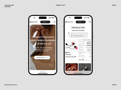 First screens on mobile / Earplugz 3d animation branding design figma graphic design illustration landing layout logo mobile mobile design motion graphics product design shot typography ui ux web web design