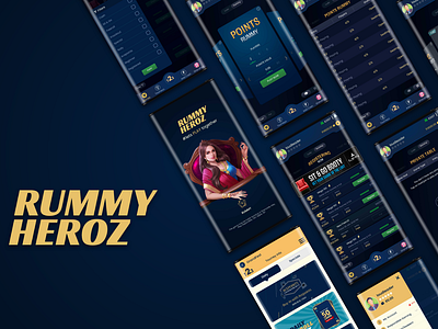 Rummy Heroz a23 rummy card game enixo game design rummy rummy game rummy ui rummy ui design