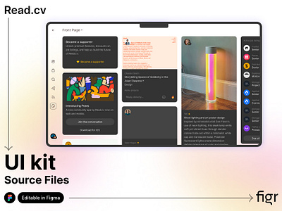 Make Read.cv UI your own branding design editable figma free kit landing page mockup professional profile read.cv social media template ui ui design ui kit ui ux web design website website design