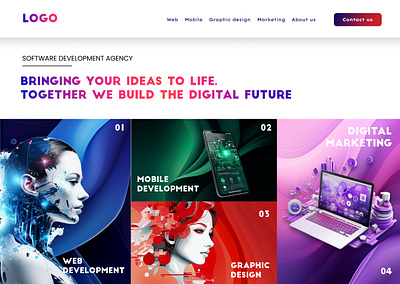 Digital agency website design animation digital agency graphic design interactive website ui ux web development
