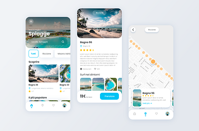 BeachFy - Booking your beach app graphic design interface interface design mobile ui ui design