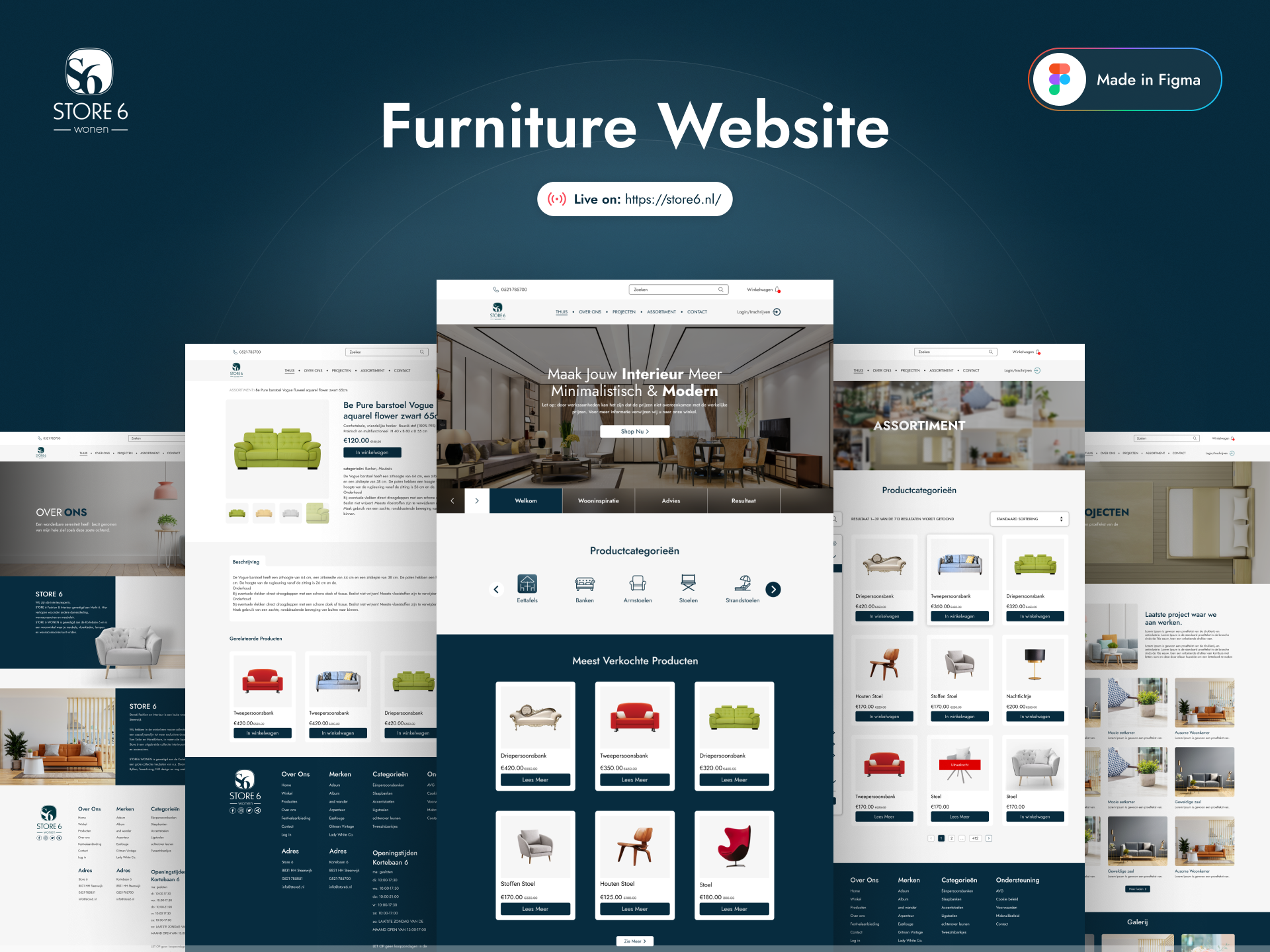 Furniture eCommerce Website Redesign case study dutch ecommerce furniture landing page logo natherlands product project redesign ui ui ux ux website website redesign