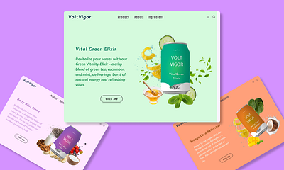3d spin : Volt Vigor 3d branding design figma landing page ui uidesign uiux user interface ux vector web webdesign website