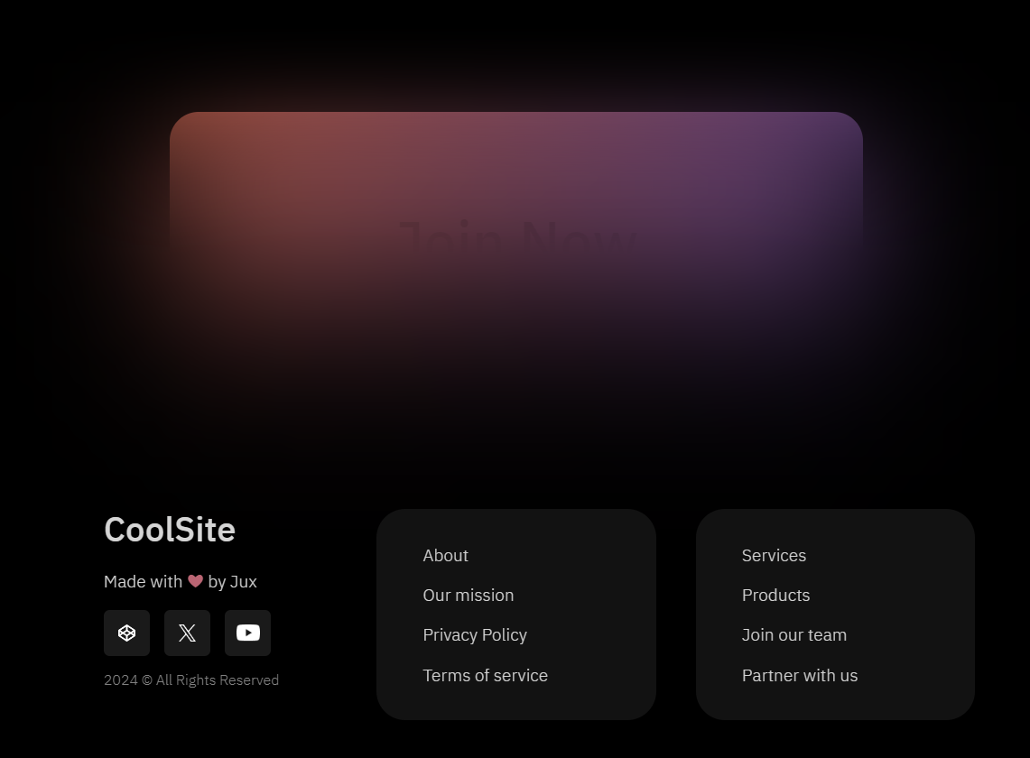 Fading Blurry Footer blur blurry blurry footer creative footer design footer ui