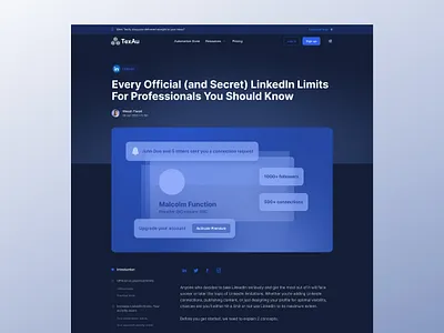 TexAu Blog Page branding graphic design illustration ui ux web