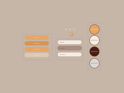 Concept UI elements button components concept design elements icon ui ui elements variants webdesign
