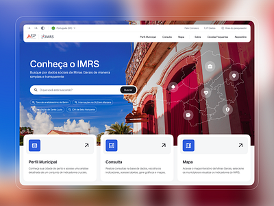 Data Query Platform Hero Banner blue brazil data design figma hero banner map minas gerais minimal photoshop query red search ui user interface visual design
