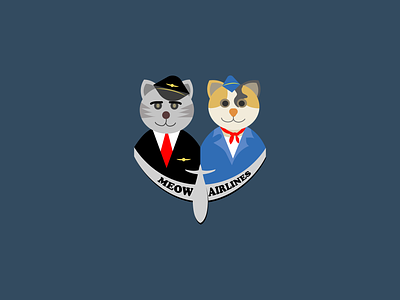 Meow Airlines logo dailylogochallenge graphic design illustration logo