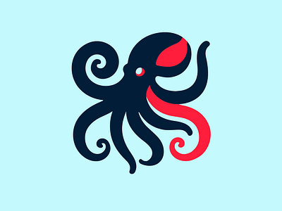 OCTOPUS animal branding design fish graphic design icon identity illustration logo marks ocean octopus sea symbol ui water
