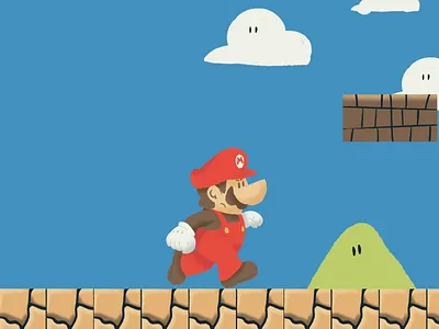 Mar10 Day '24 2d animation after effects animation frame by frame illustration mario mario bros nintendo plumber power up procreate super mario