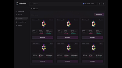 Withdraw Crypto Prototype blockchain crypto dashboard design prototype video webapp