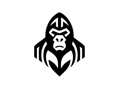 Gorilla Logo animal branding design gorilla graphic design illustration logo vector wildlife