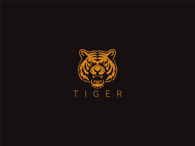 Tiger Logo aggressive animal beast bengal bigcat carnivore dribbble logo hunter jungle minimalist powerpoint predator strength striped strong tiger head tiger logo top tiger warrior wildcat