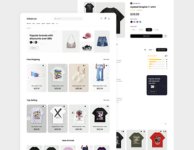 Urban.com E-commerce Website design interaction design ui ui design ux ux design