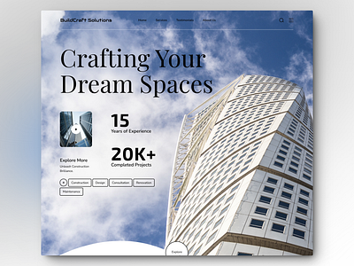 Crafting Excellence: BuildCraft Solutions Website UI buildcraft solutions construction construction industry construction website figma figma design modern design responsive design ui design user interface web development website design