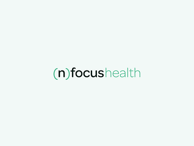 (n)focus health logo brand branding clean graphic design health logo sleek