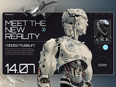 Concept design robots museum design figma ui ux ux|ui design web web design