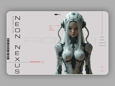 Neon Nexus. Virtual reality (VR) Concept design graphic design ui ux webdesighn