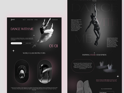 Dance Master Class Landing Page design graphic design ui ux webdesighn