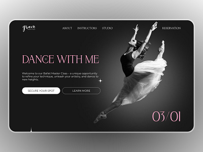 Dance With Me Landing design graphic design ui ux webdesighn