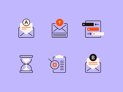 A/B Testing Icons ab app automation design email icons illustration integration management newsletter project testing