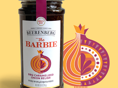 Flavor Illustration :: Beerenberg australian bbq carmelized cpg digital flavor illustration jam jelly onion packaging relish sauce sku