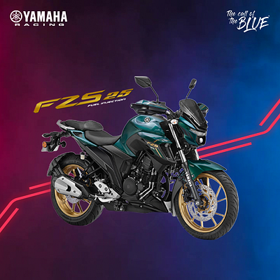 Social Media Ads for Yamaha's New Bike Launch photoshop