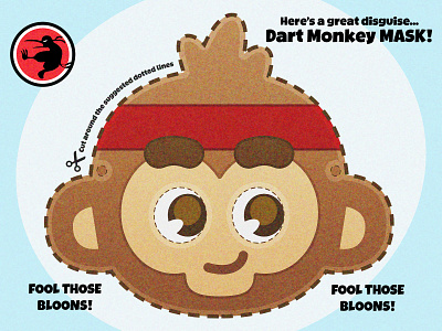 Bloons TD6 Cereal Box Monkey Mask branding design fun graphic design illustration logo mask